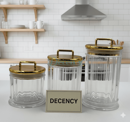 3-Piece Acrylic Storage Jar Set– Elegant & Versatile (3)