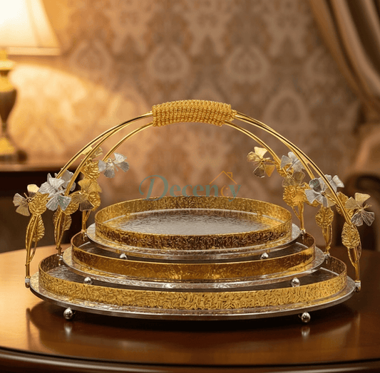 Golden Oval Platter Set