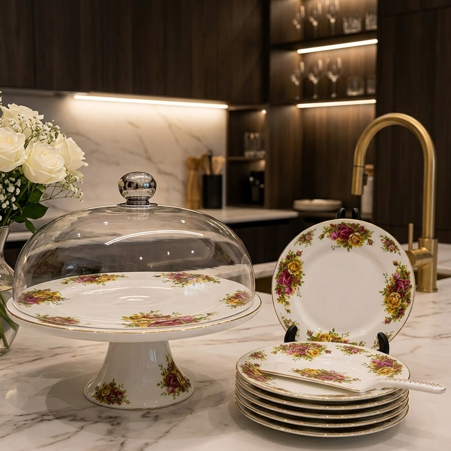 Royal Albert Luxe 9-Piece Cake Serving Sets ( 05 )
