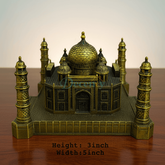 Elegant Golden Taj Mahal Showpiece – Metal Decorative Model d