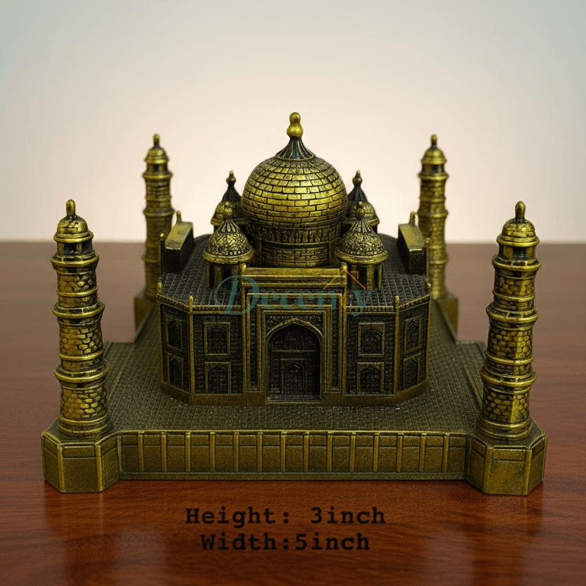 Elegant Golden Taj Mahal Showpiece – Metal Decorative Model d