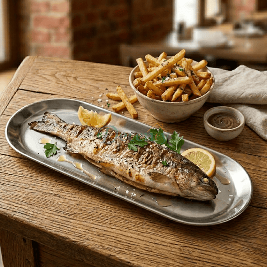 Premium Oval Long Serving Tray – Elegant Silver Finish