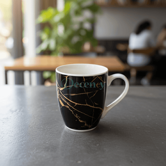 Golden Black Marble Ceramic Coffee Mug