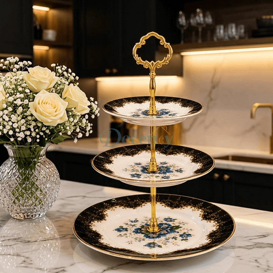 Royal Albert 3-Tier Luxury Serving Platter ( 4 )