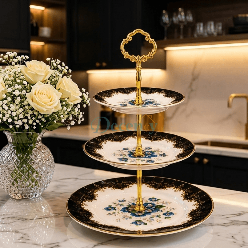 Royal Albert 3-Tier Luxury Serving Platter ( 4 )