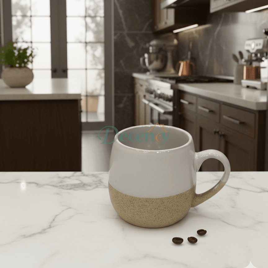 Two-Tone Ceramic Mug – Modern Minimalist Style