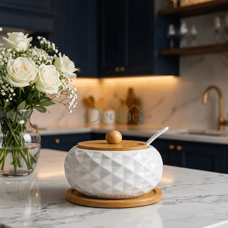 Premium Textured Ceramic Kitchen Storage Jar