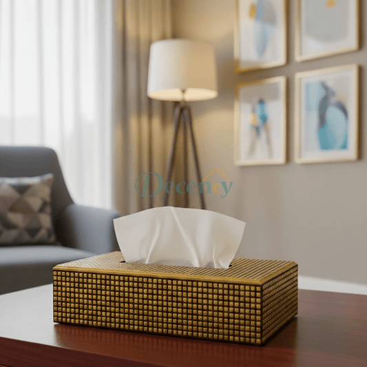 Elegant Gold Tissue Box Holder – Premium Home Décor
