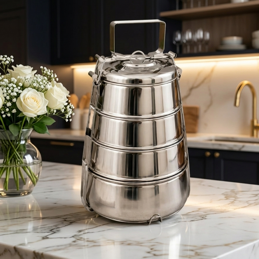 4 Layer Premium Stainless Steel Multi-Layer Lunch Box