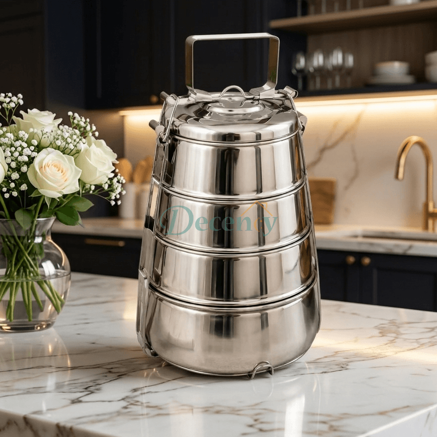 4 Layer Premium Stainless Steel Multi-Layer Lunch Box