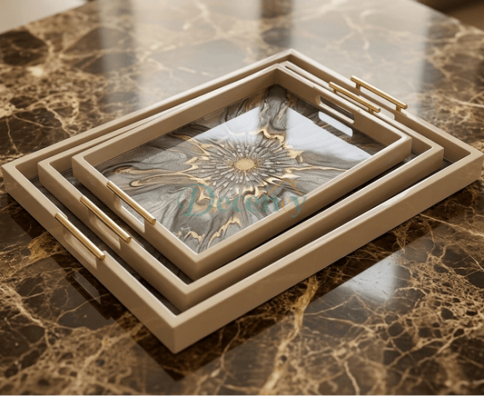 Royal Bloom Serving Tray Set (3-Piece)