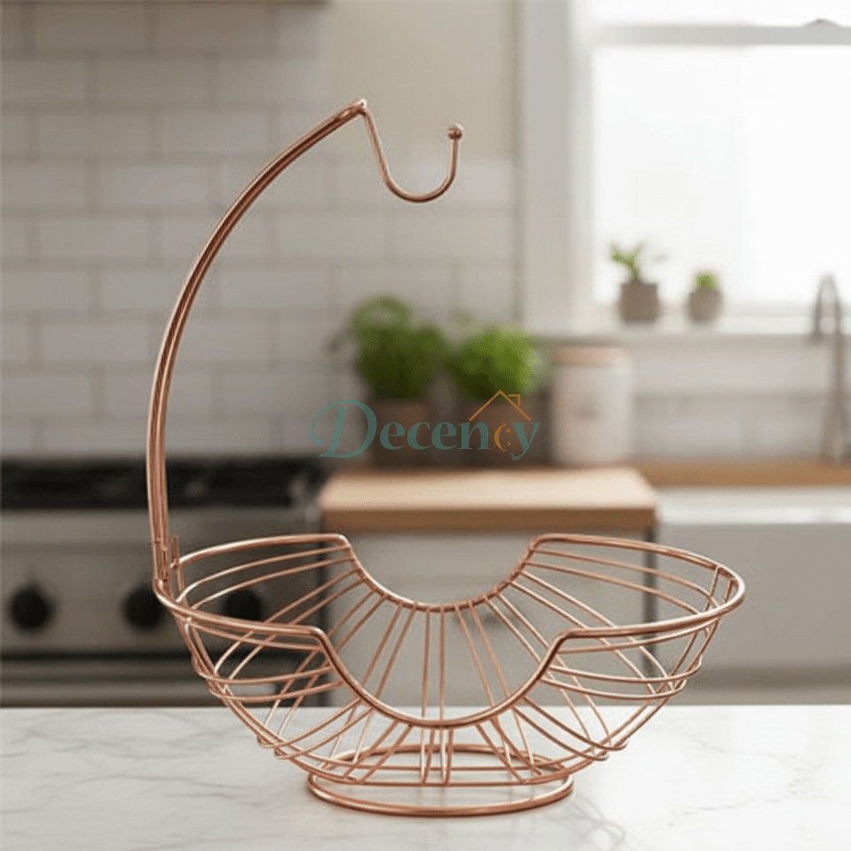 Golden Arc Fruit Basket with Banana Hanger