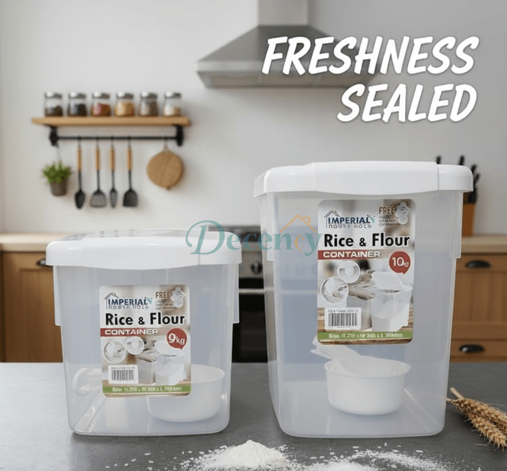 Large Capacity Rice & Flour Dispenser – with Measuring Cup