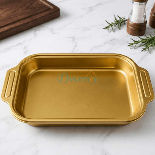Luxury Gold Stainless Steel Tray with Side Handles