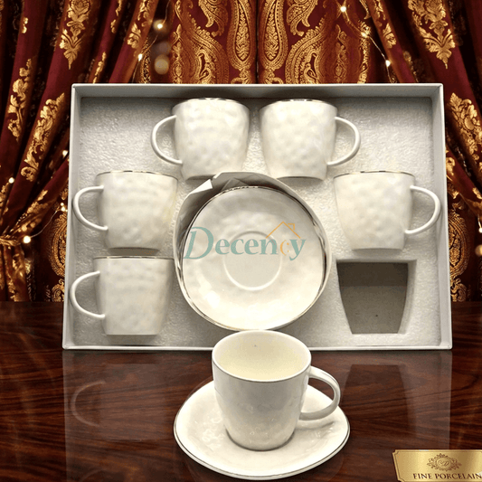Luxury 6 Pcs Ceramic Cup & Saucer Tea Set – ( C-03 )