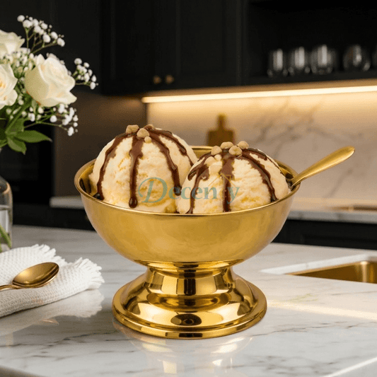 Luxury Gold Stainless Steel Ice Cream Dessert Bowl – 10cm