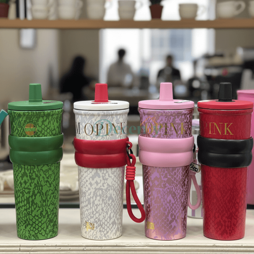 Elegant 710ml Stainless Steel Insulated Sipper Cup with straw and lid (Hot/Cold Travel Tumbler)