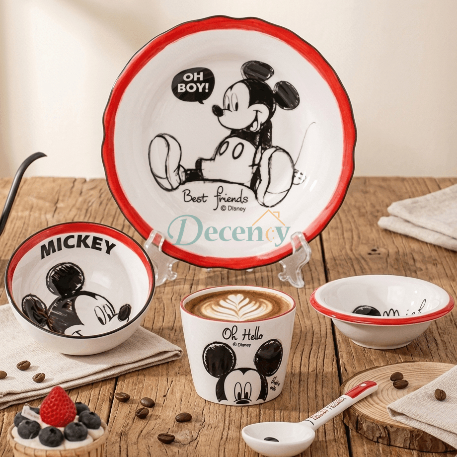 Mickey & Friends Kids Ceramic Dining Set – 5 Pieces