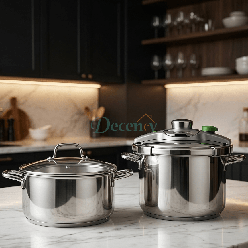 Non-Stick Steel Pressure Cooker Set (6L & 8L) | Dual Capacity