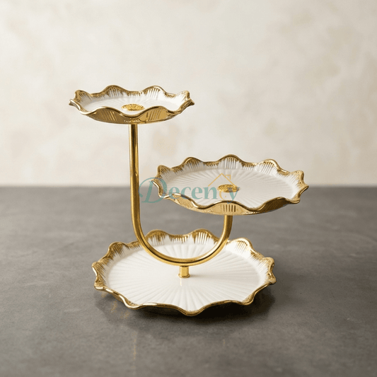 Vintage Bloom Tiered Serving Platter