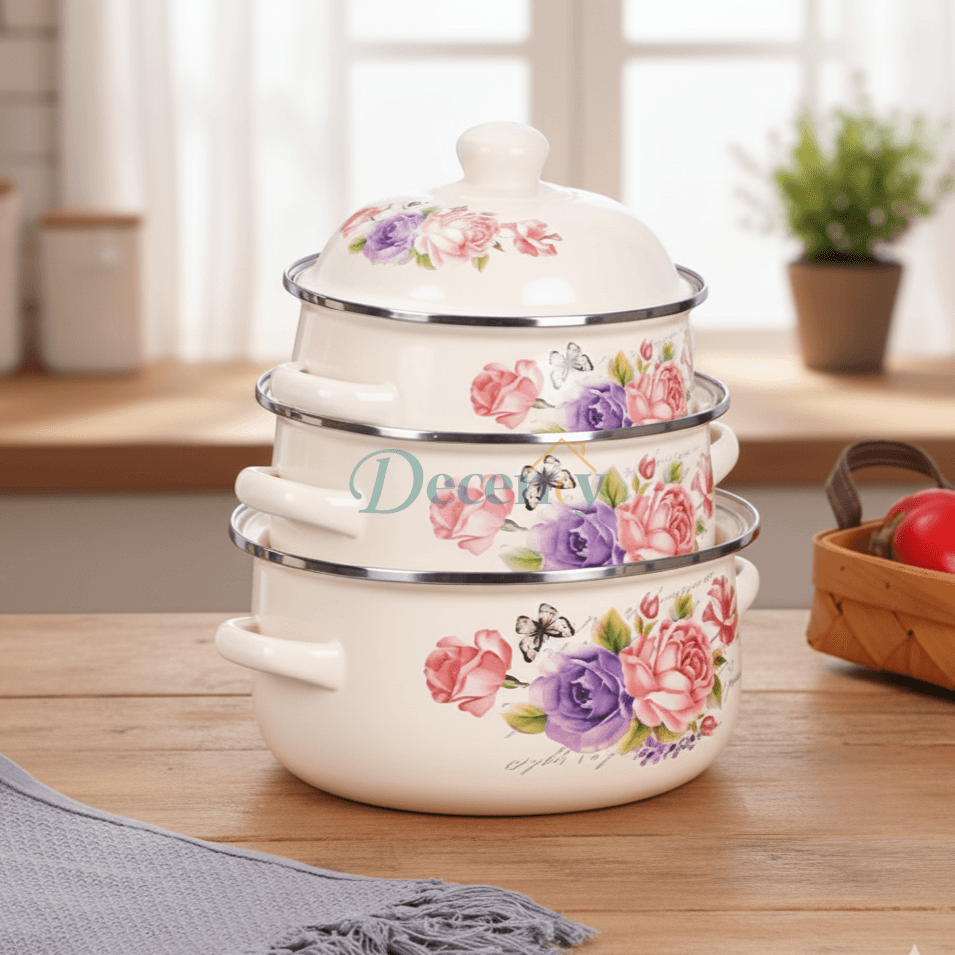 Enamel Pot Perfect for Cooking & Serving Ideal