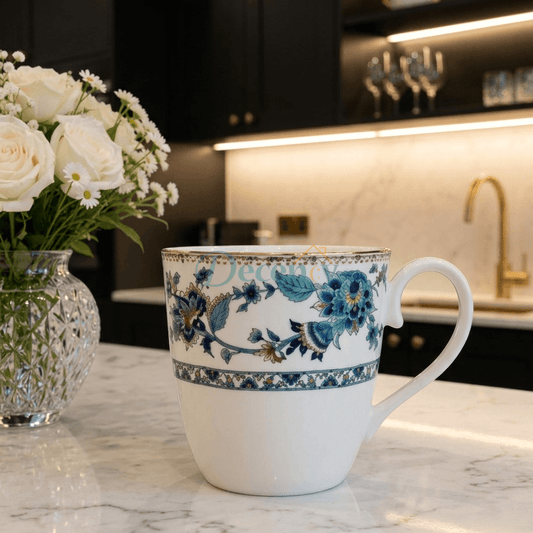 Royal Albert Sapphire Bloom Premium Bone China Coffee & Tea Mug