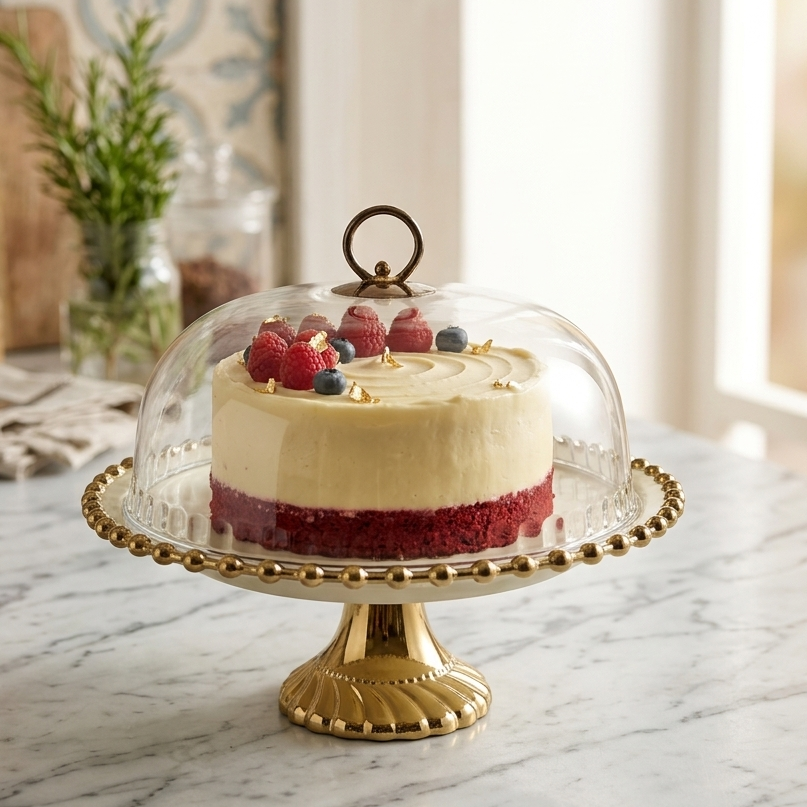 Golden Elegance Cake Display Stand