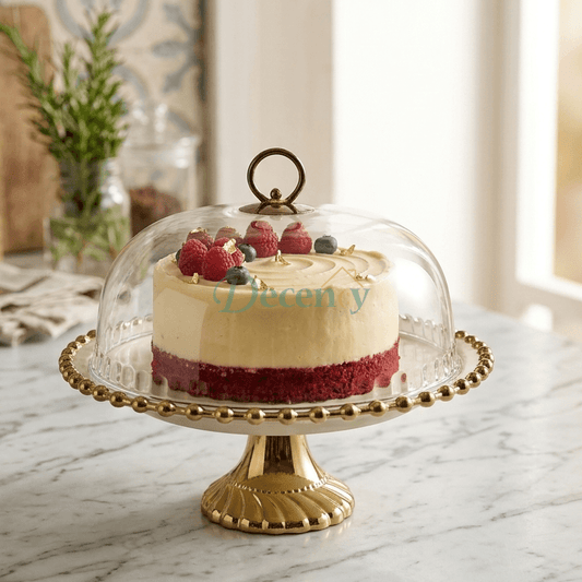 Golden Elegance Cake Display Stand