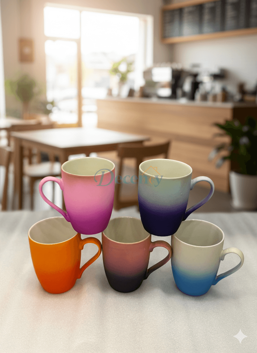 Modern Aesthetic Fade Design Ceramic Mugs