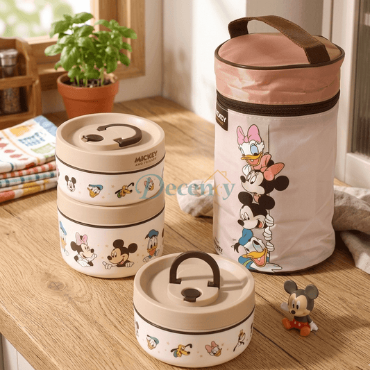 Cute Mickey & Friends Lunch Box Set for Kids