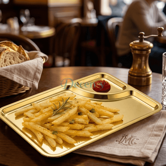 Luxury Gold Rectangular Dipping & Serving Tray (24 × 17cm)