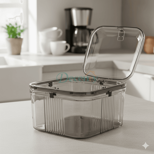 Acrylic Push Box with Lid – Clear Storage Container
