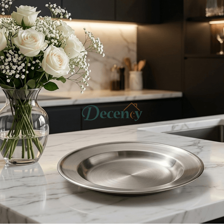 Premium Stainless Steel Deep Serving Plate