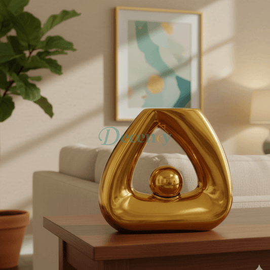 Luminous Gold Prism Sphere