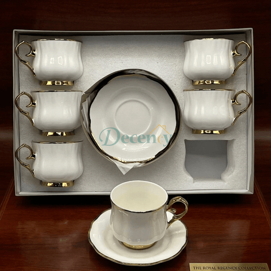 Luxury 6 Pcs Ceramic Cup & Saucer Tea Set – ( C-10 )