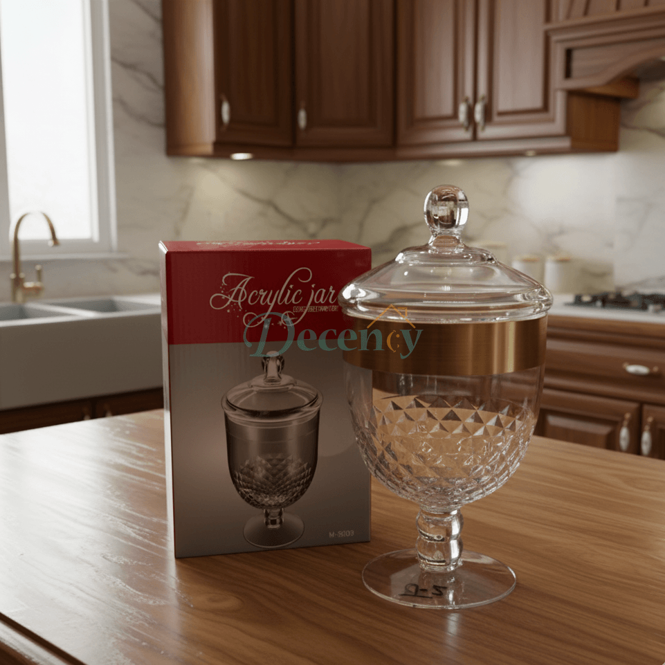 CrystalClear Acrylic Storage Jar – Durable & Airtight Container