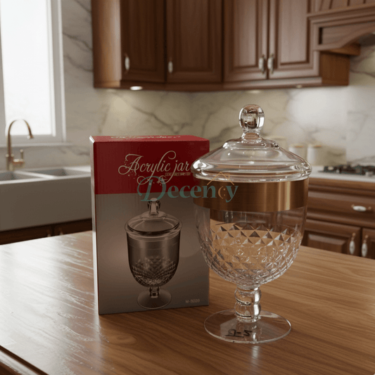 CrystalClear Acrylic Storage Jar – Durable & Airtight Container