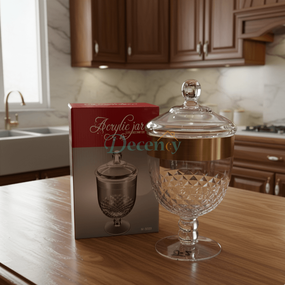 CrystalClear Acrylic Storage Jar – Durable & Airtight Container