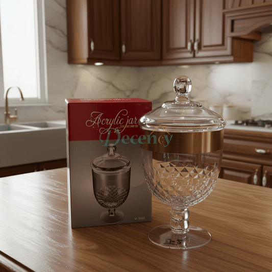CrystalClear Acrylic Storage Jar – Durable & Airtight Container