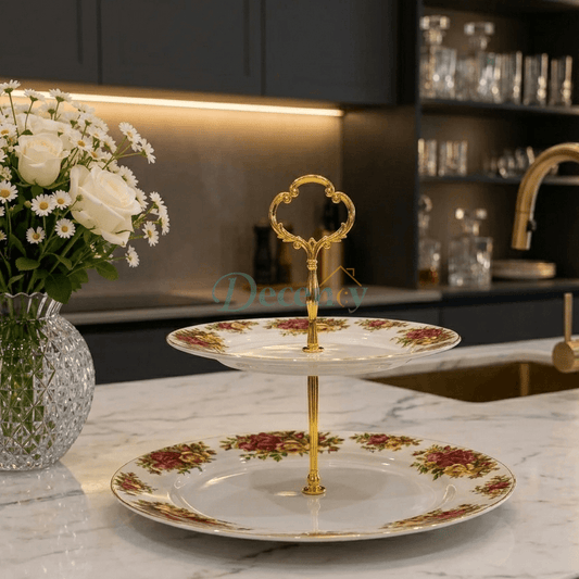 Royal Albert 2-Tier Luxury Serving Platter ( 1 )