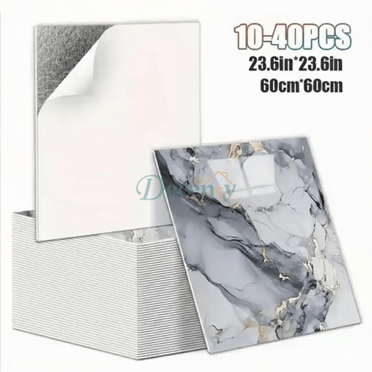 60x60cm Marble Gold 3D Self-Adhesive Waterproof Kitchen Tile Decal