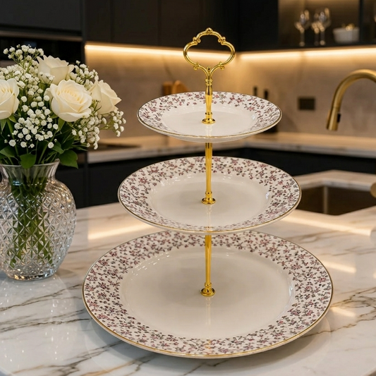 Royal Albert 3-Tier Luxury Serving Platter ( 2 )