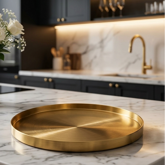 Luxury Round Serving Tray 30cm – Modern Dining & Serving
