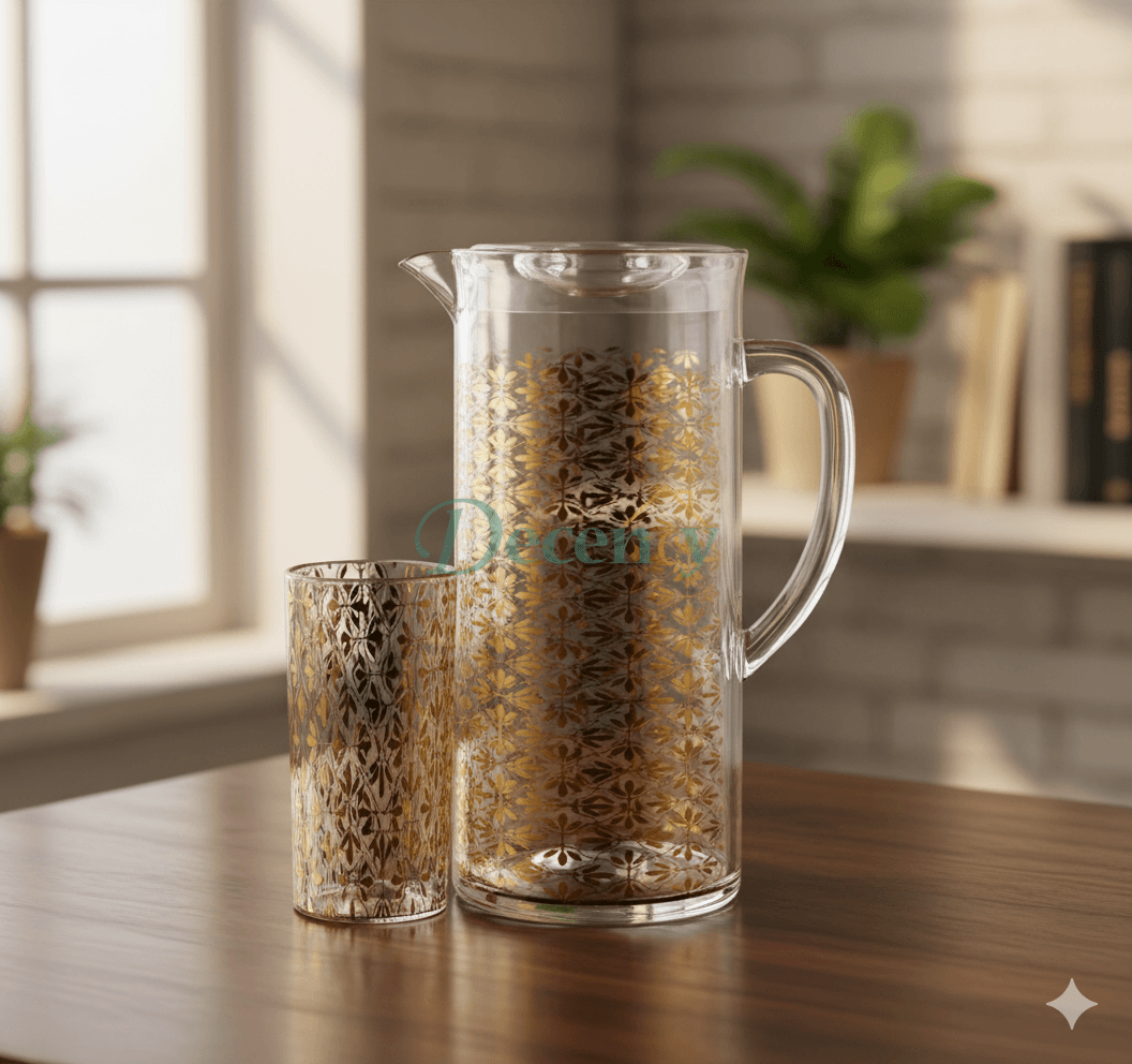 Acrylic Glass Pitcher and Jug Set