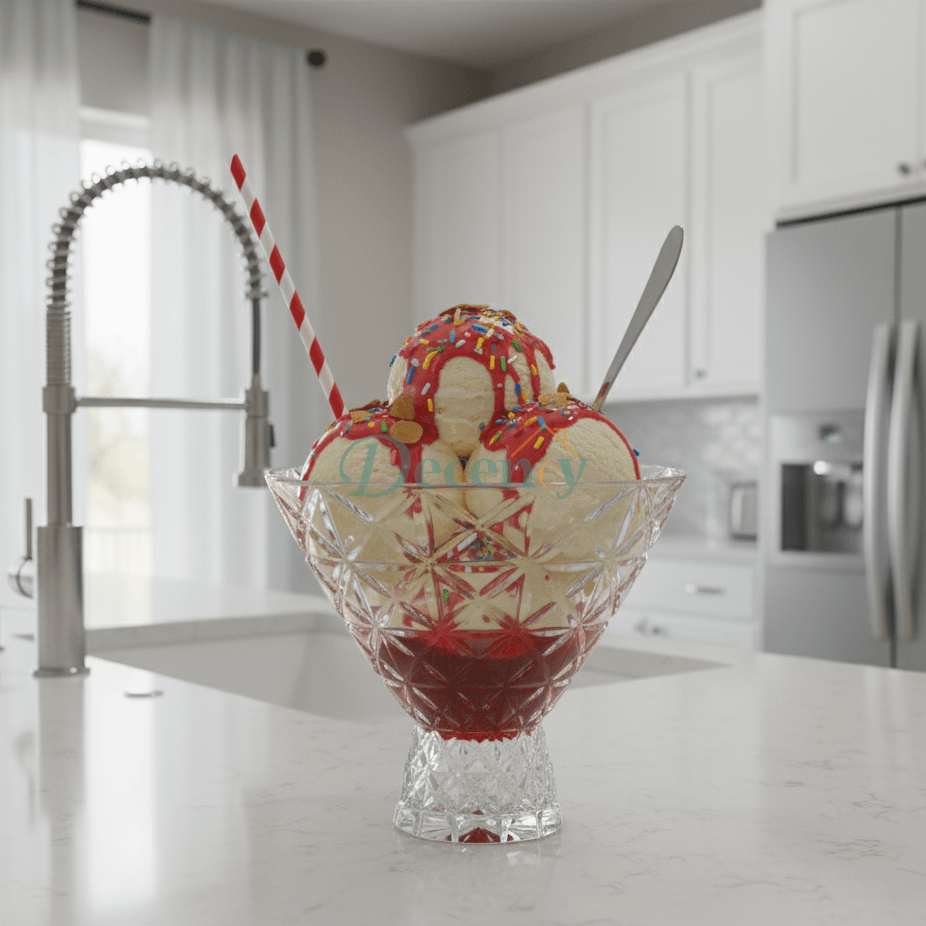 300ml Ice Cream Bowl Set of 6 – Elegant Glass Dessert Bowls