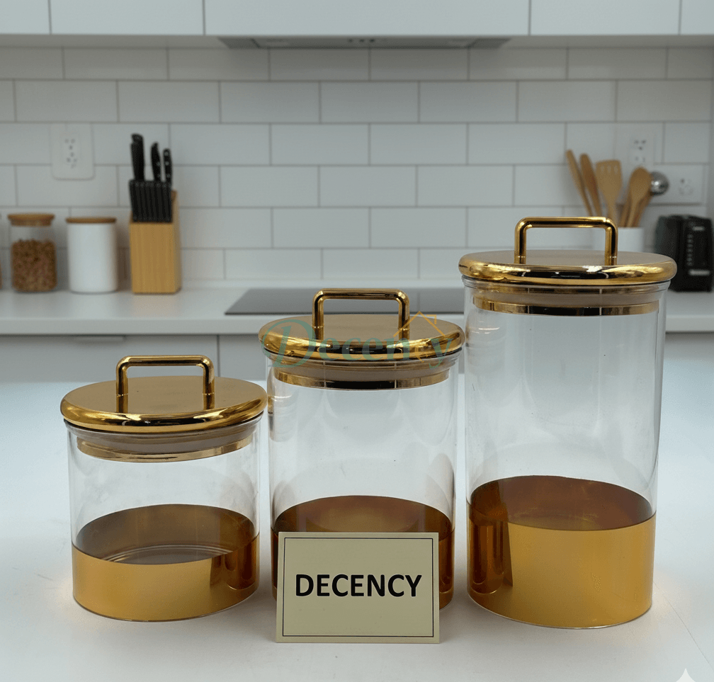 3-Piece Acrylic Storage Jar Set– Elegant & Versatile (2)