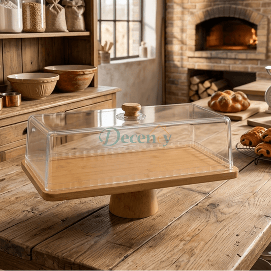 Crystal Dome Rectangle Cake Tray