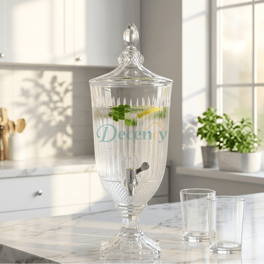 Royal Crystal Beverage Dispenser Without Glasses 3 L (05)