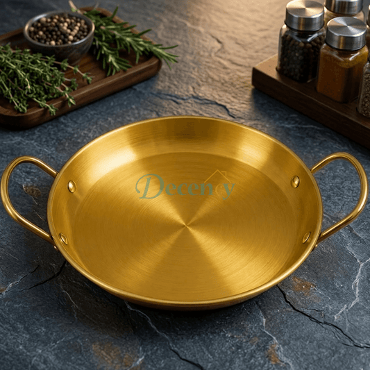Luxury Gold Shallow Cooking Pot 28cm – Premium Non-Stick