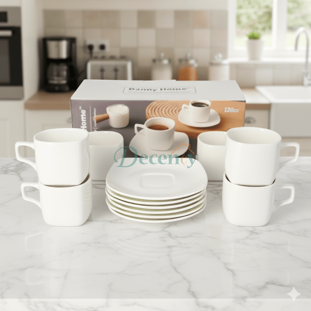 Danny Home Cappuccino 6 Cup & 6 Saucer – 120ml